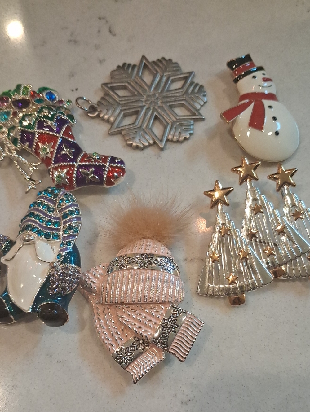 Christmas Related Brooches and Pendant